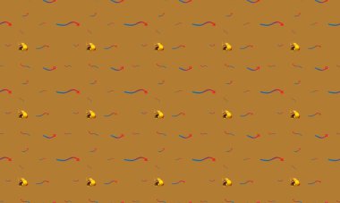 Farklı aksesuarlara sahip renkli arkaplan