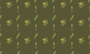 Farklı aksesuarlara sahip renkli arkaplan