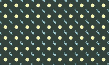 Farklı aksesuarlara sahip renkli arkaplan