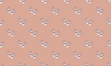 Farklı aksesuarlara sahip renkli arkaplan