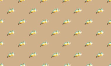 Farklı aksesuarlara sahip renkli arkaplan