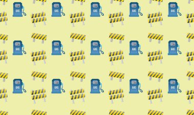 Farklı aksesuarlara sahip renkli arkaplan