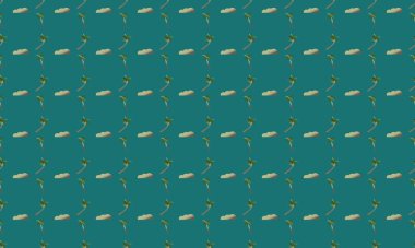 Farklı aksesuarlara sahip renkli arkaplan