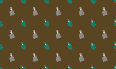 Farklı aksesuarlara sahip renkli arkaplan