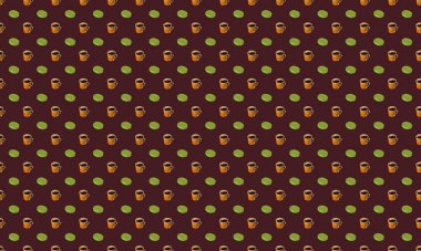 Farklı aksesuarlara sahip renkli arkaplan