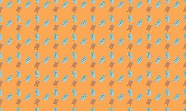 Farklı aksesuarlara sahip renkli arkaplan