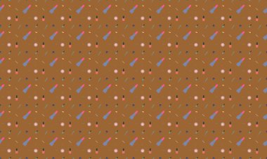 Farklı aksesuarlara sahip renkli arkaplan