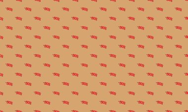 Farklı aksesuarlara sahip renkli arkaplan