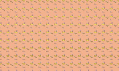 Farklı aksesuarlara sahip renkli arkaplan