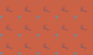 Farklı aksesuarlara sahip renkli arkaplan