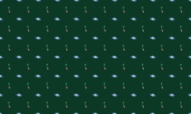 Farklı aksesuarlara sahip renkli arkaplan