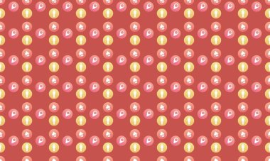 Farklı aksesuarlara sahip renkli arkaplan