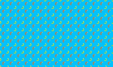 Farklı aksesuarlara sahip renkli arkaplan