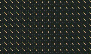 Farklı aksesuarlara sahip renkli arkaplan