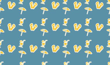 Farklı aksesuarlara sahip renkli arkaplan