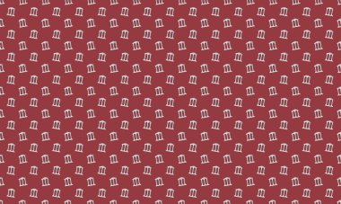 Farklı aksesuarlara sahip renkli arkaplan