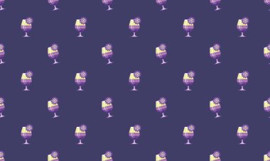 Farklı aksesuarlara sahip renkli arkaplan