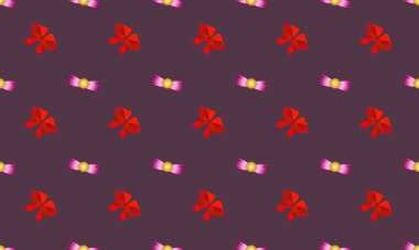 Farklı aksesuarlara sahip renkli arkaplan