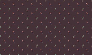 Farklı aksesuarlara sahip renkli arkaplan