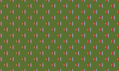 Farklı aksesuarlara sahip renkli arkaplan