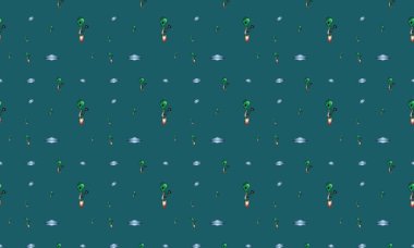 Farklı aksesuarlara sahip renkli arkaplan