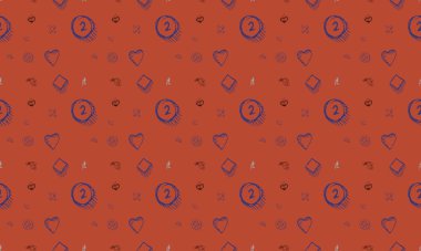 Farklı aksesuarlara sahip renkli arkaplan