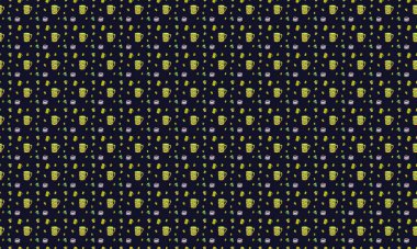 Farklı aksesuarlara sahip renkli arkaplan