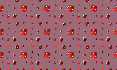 Farklı aksesuarlara sahip renkli arkaplan