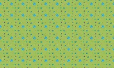 Farklı aksesuarlara sahip renkli arkaplan