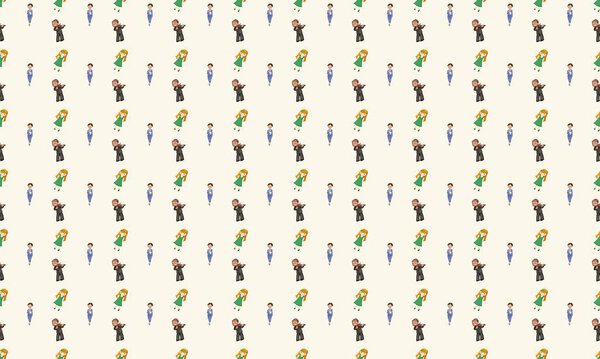 Colored background with different accessories