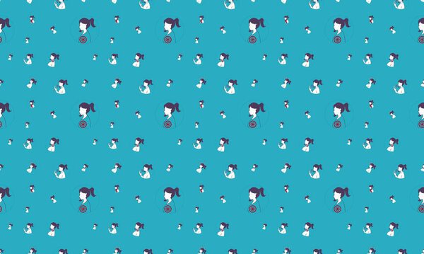 Colored background with different accessories