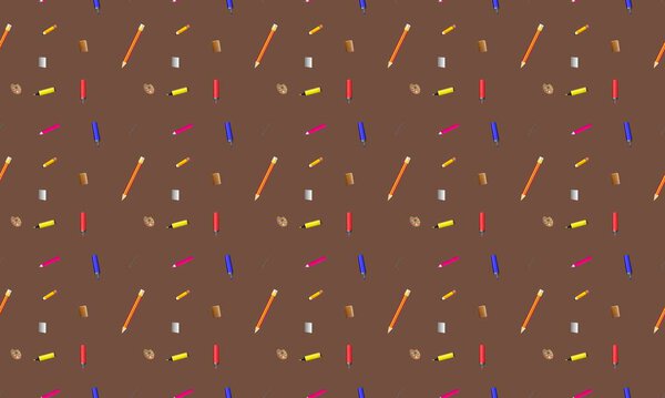 Colored background with different accessories