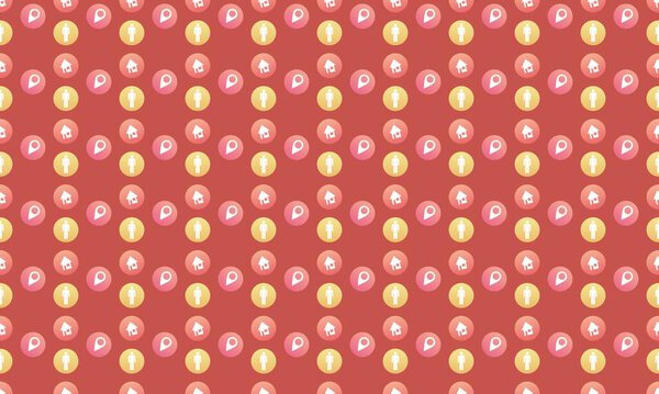 Colored background with different accessories