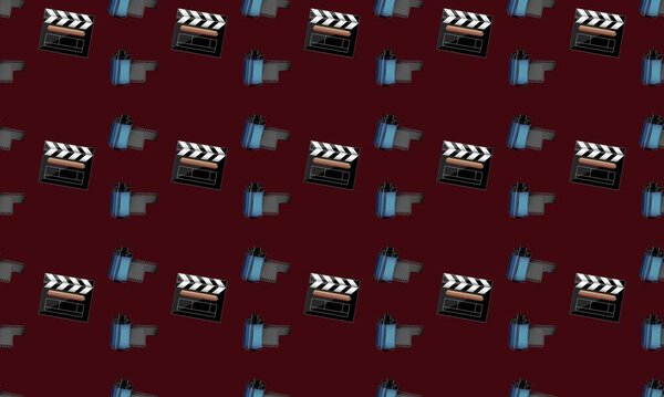 Цветной фон с различными аксессуарами