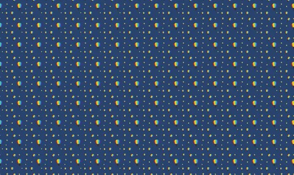 Farklı aksesuarlara sahip renkli arkaplan