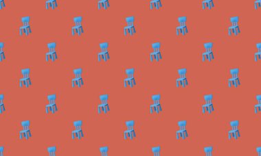 Farklı aksesuarlara sahip renkli arkaplan