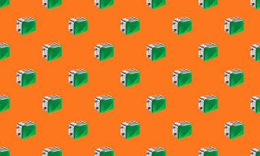 Farklı aksesuarlara sahip renkli arkaplan