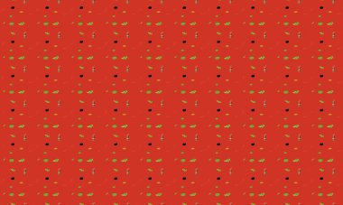 Farklı aksesuarlara sahip renkli arkaplan