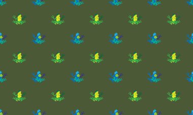 Farklı aksesuarlara sahip renkli arkaplan