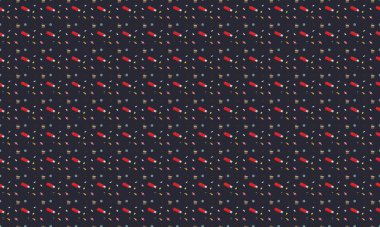 Farklı aksesuarlara sahip renkli arkaplan