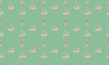 Farklı aksesuarlara sahip renkli arkaplan