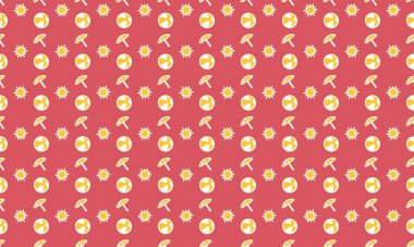 Farklı aksesuarlara sahip renkli arkaplan