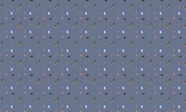 Farklı aksesuarlara sahip renkli arkaplan