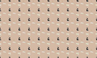 Farklı aksesuarlara sahip renkli arkaplan