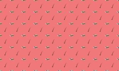 Farklı aksesuarlara sahip renkli arkaplan