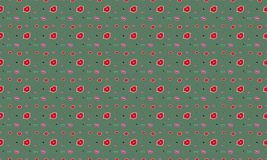 Farklı aksesuarlara sahip renkli arkaplan