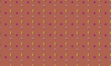 Farklı aksesuarlara sahip renkli arkaplan