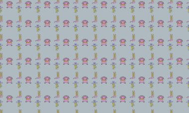 Farklı aksesuarlara sahip renkli arkaplan