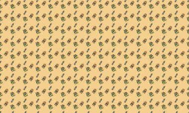 Farklı aksesuarlara sahip renkli arkaplan