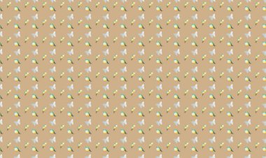 Farklı aksesuarlara sahip renkli arkaplan